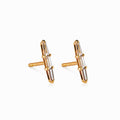 Three baguette earrings