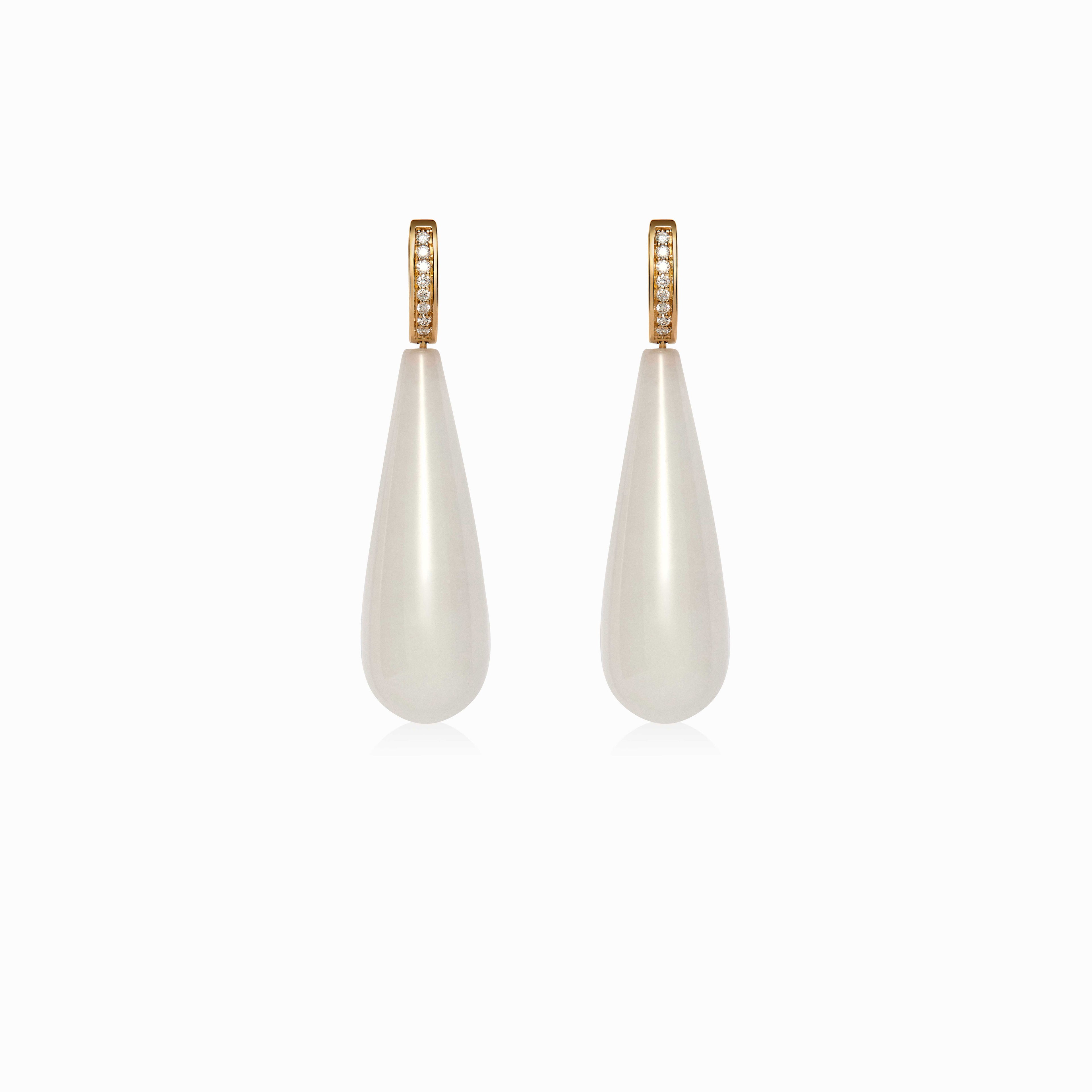 White Paris earrings