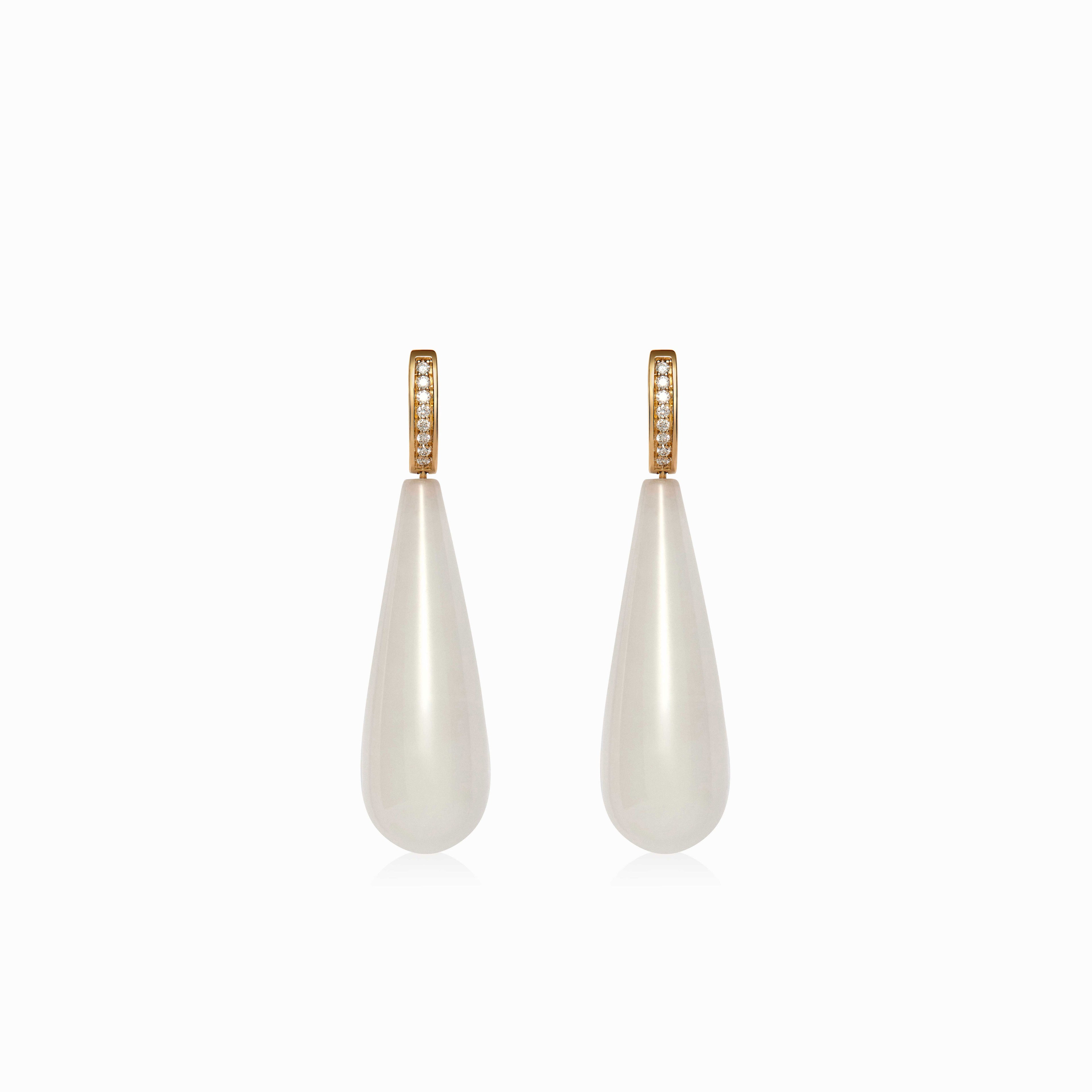White Paris earrings