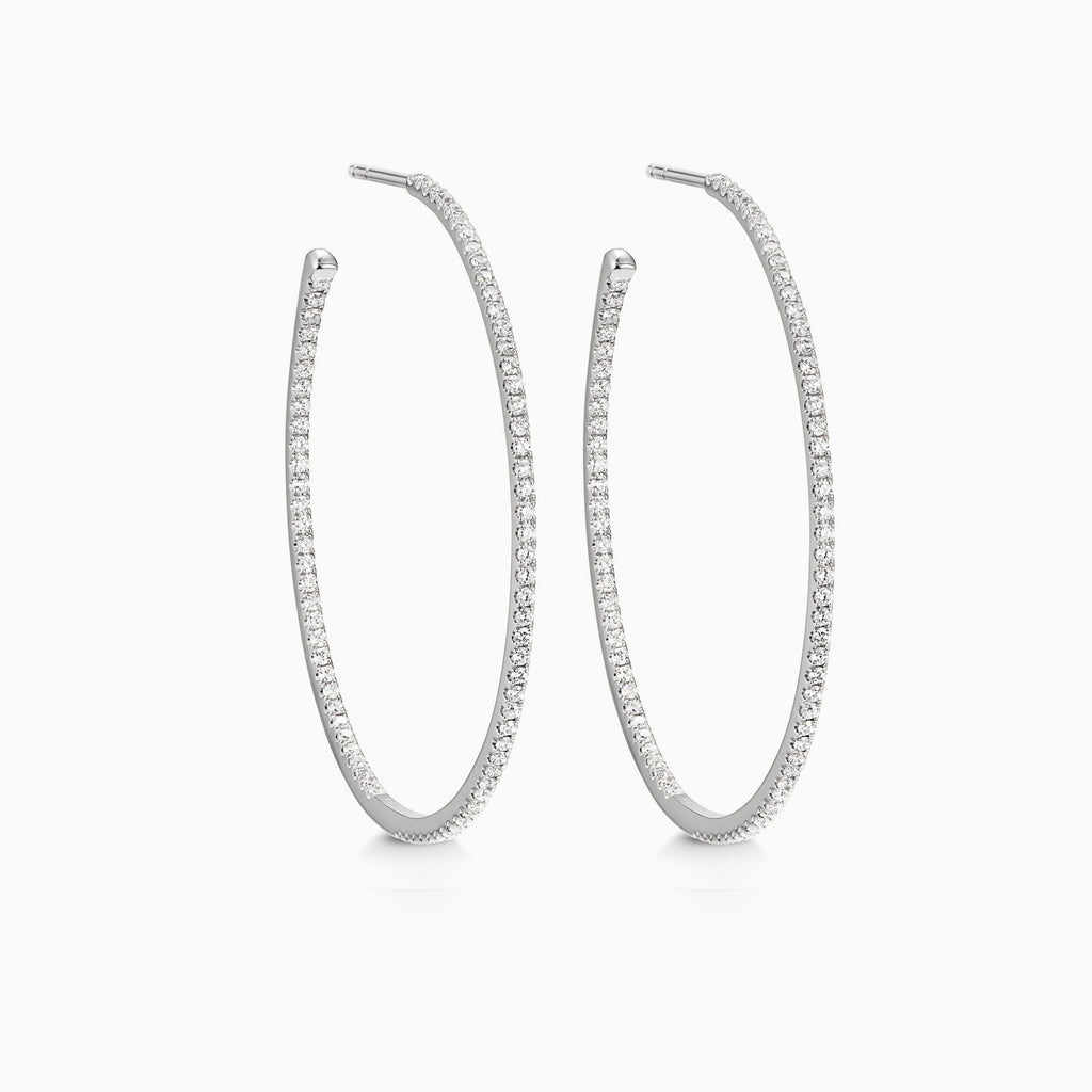 The diamond hoop earrings