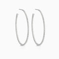 The diamond hoop earrings