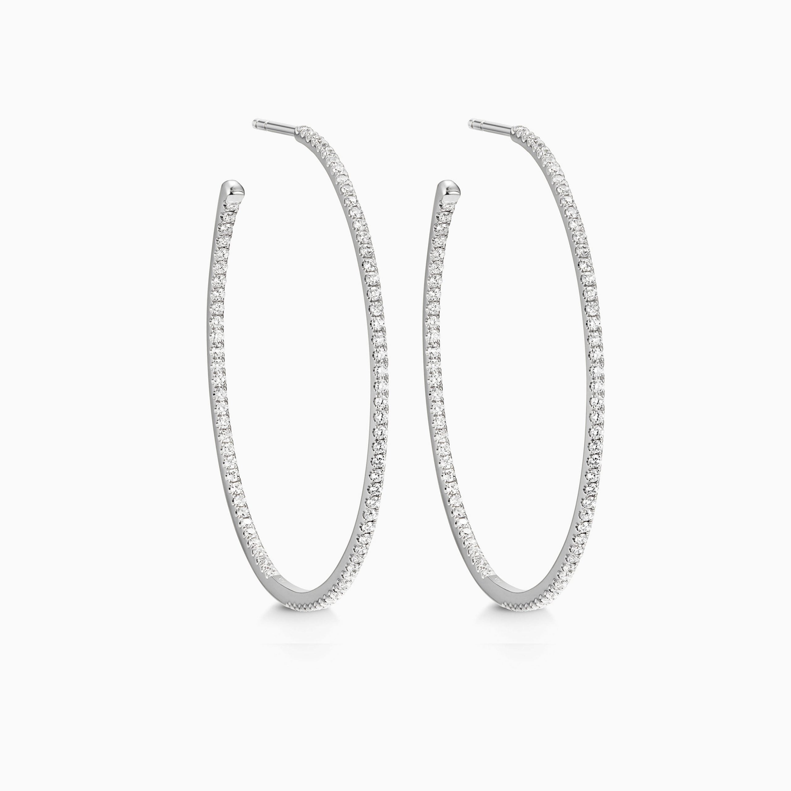 The diamond hoop earrings