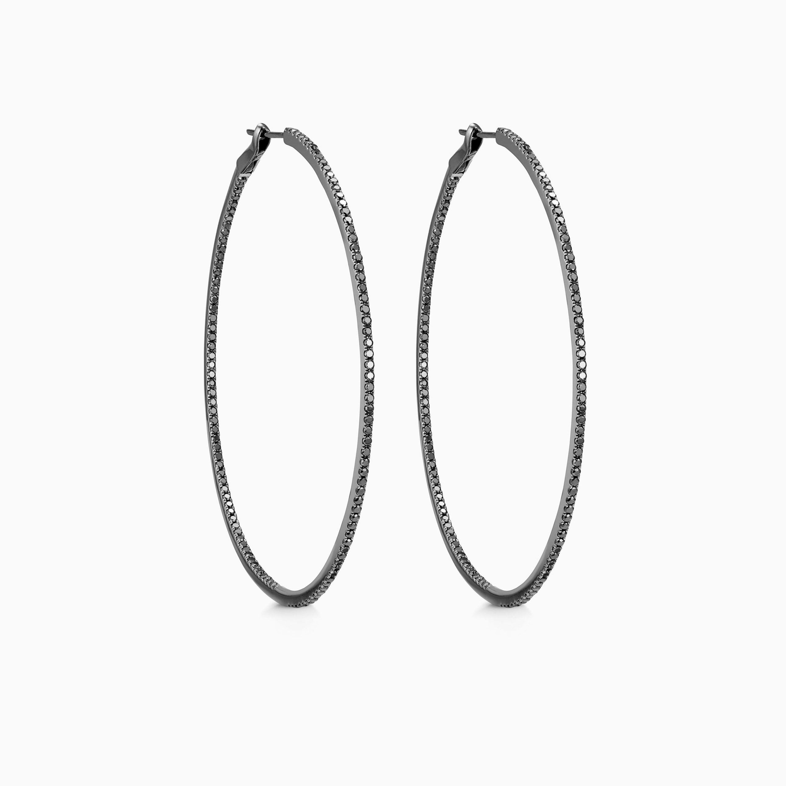 The black Nina hoop earrings