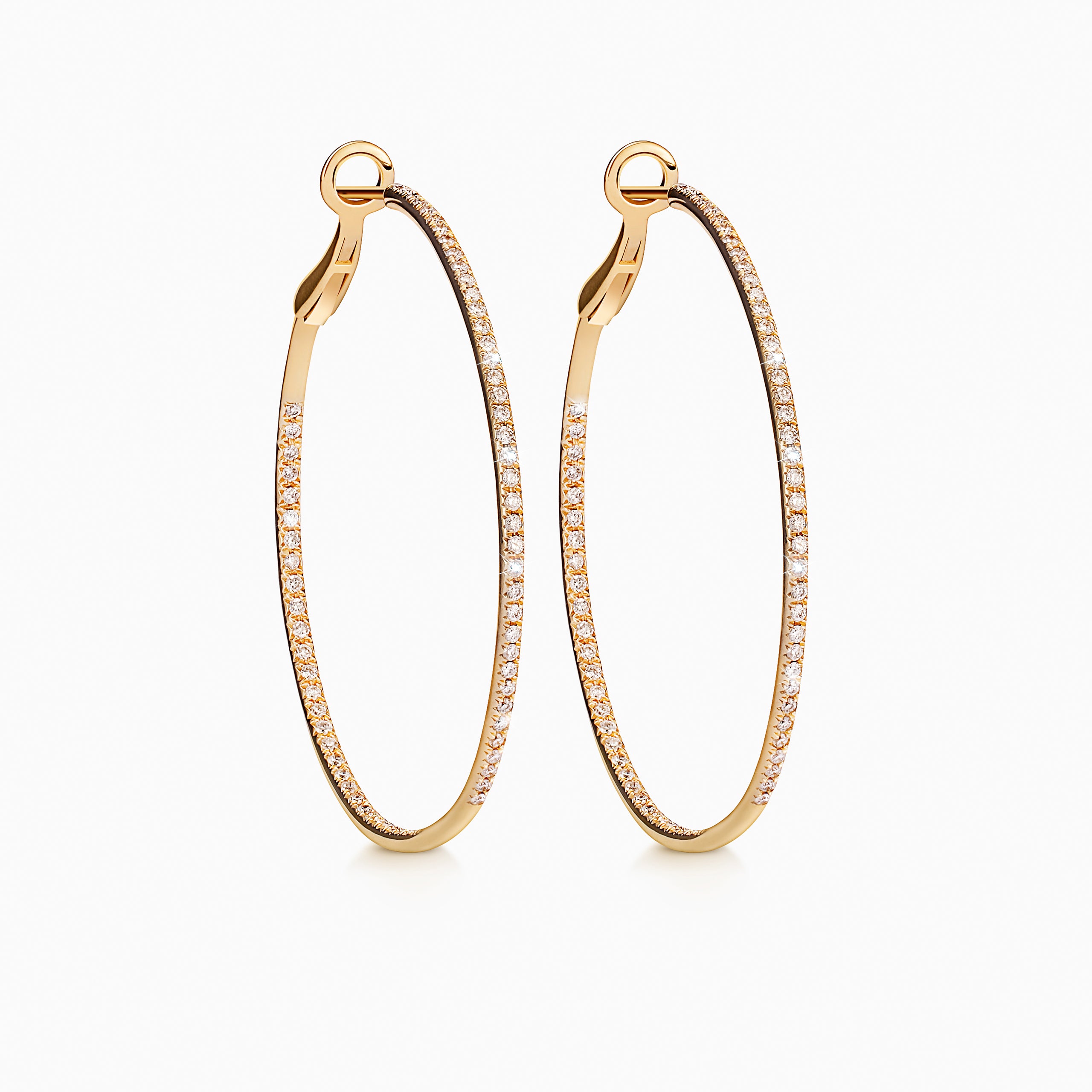 The diamond hoop earrings